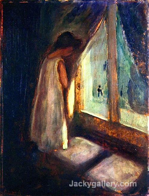 Girl by the Window by Edvard Munch paintings reproduction